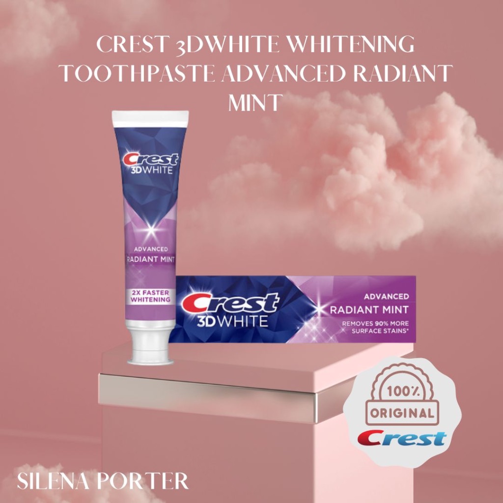 Ready Stock Crest 3D White Whitening Toothpaste 3.3 OZ Advanced Radiant Mint