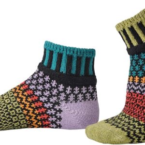 Solmate Socks Mismatched Quarter Socks – Artichoke (L)