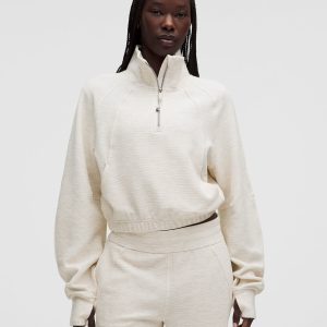 lululemon Scuba Cropped Funnel-Neck Half Zip Waffle