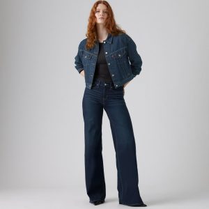 Levi's 318 Shaping Wide Leg Women's Jeans - Chances Are - Dark Wash