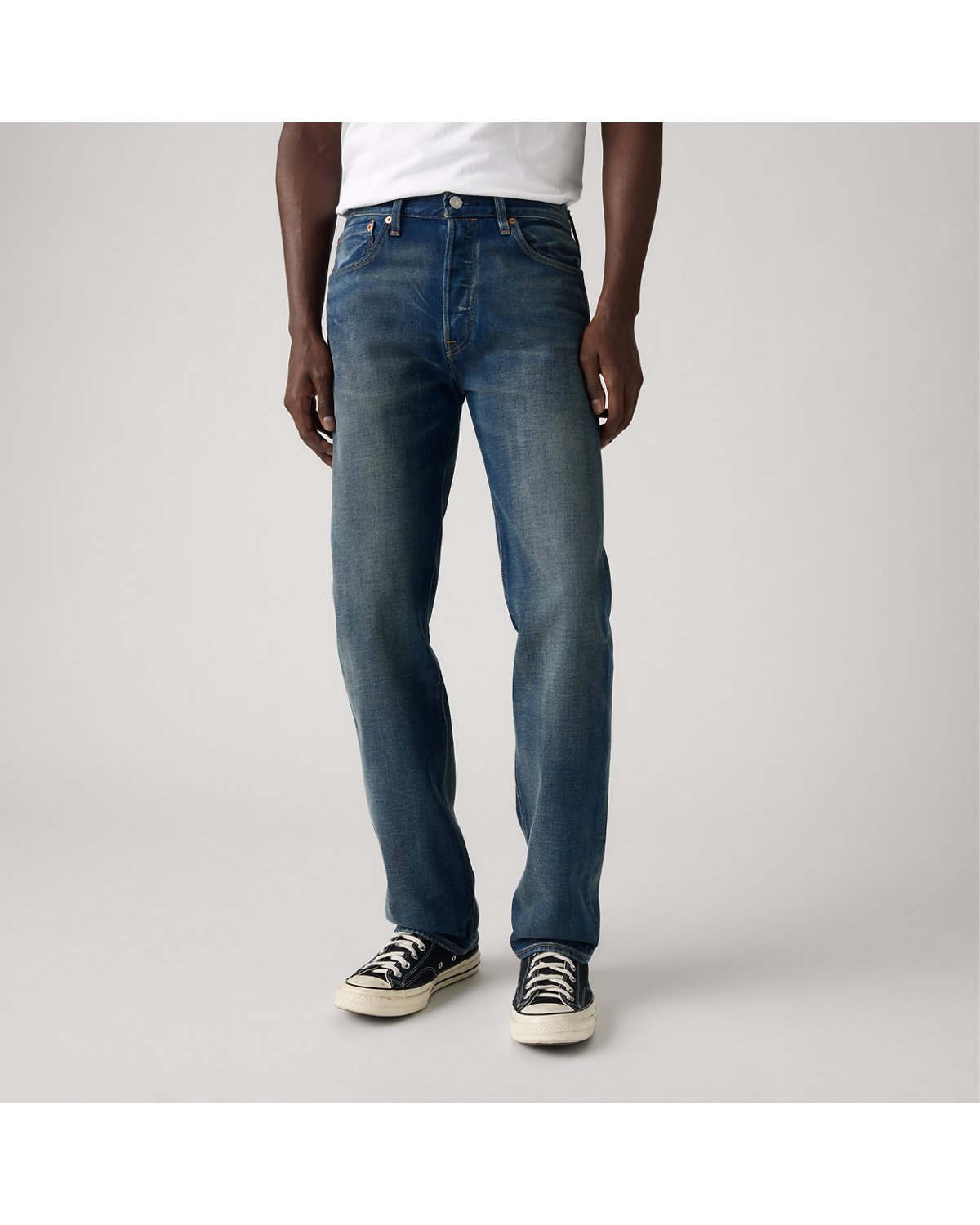 Levi's 501 Men's Jeans - 3 pm In Columbus - Dark Wash - Gambar 2