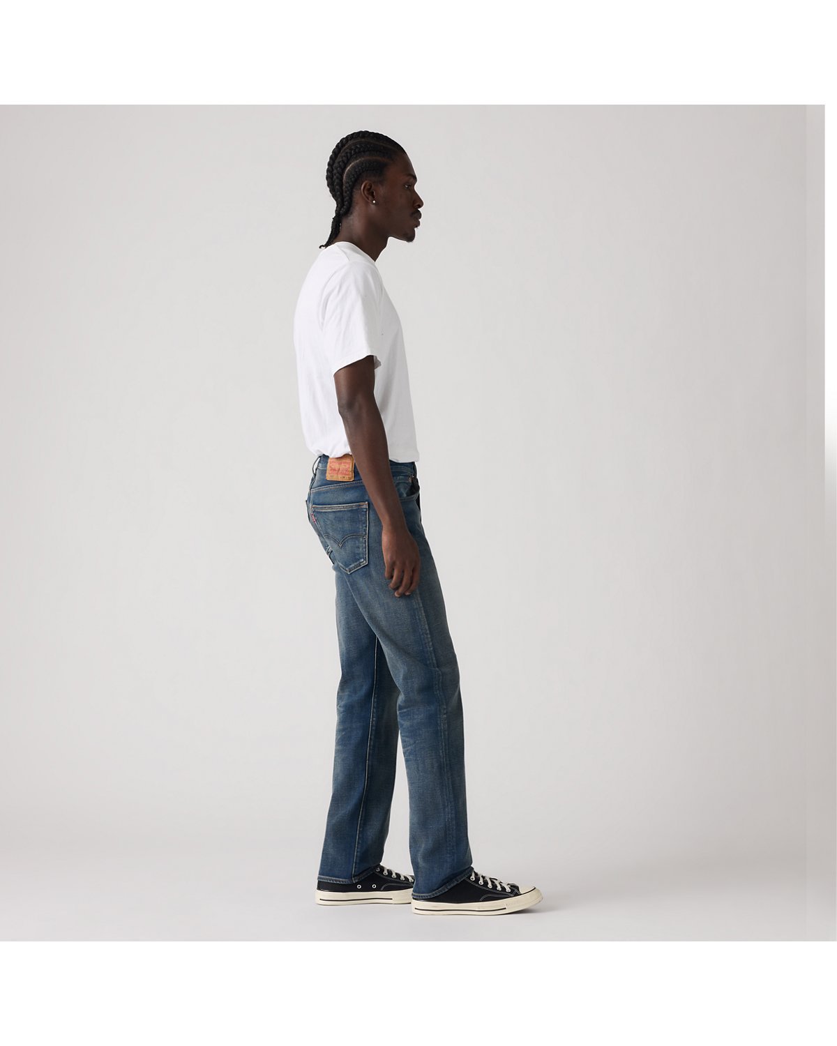 Levi's 501 Men's Jeans - 3 pm In Columbus - Dark Wash - Gambar 4
