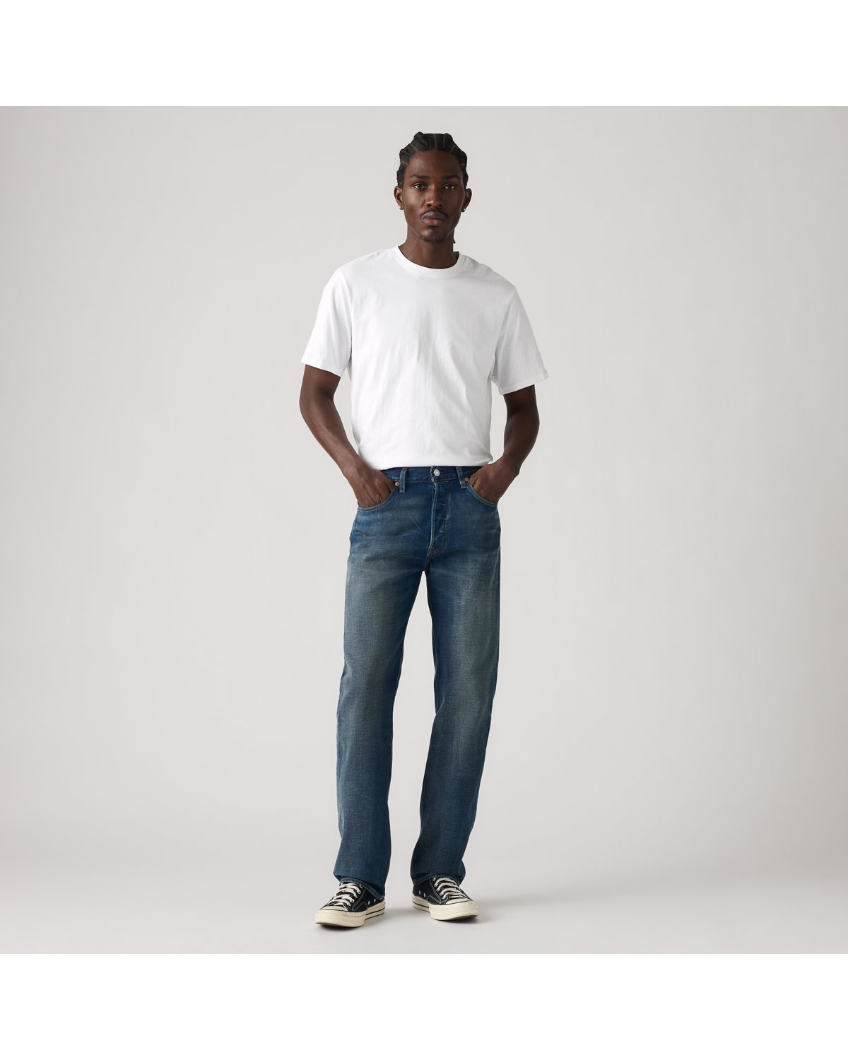 Levi's 501 Men's Jeans - 3 pm In Columbus - Dark Wash - Gambar 5