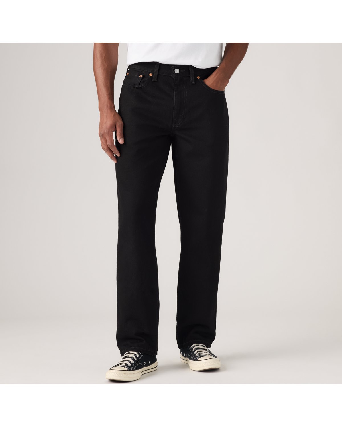 Levi's 550 Relaxed Men's Jeans - Black - Black - Gambar 2