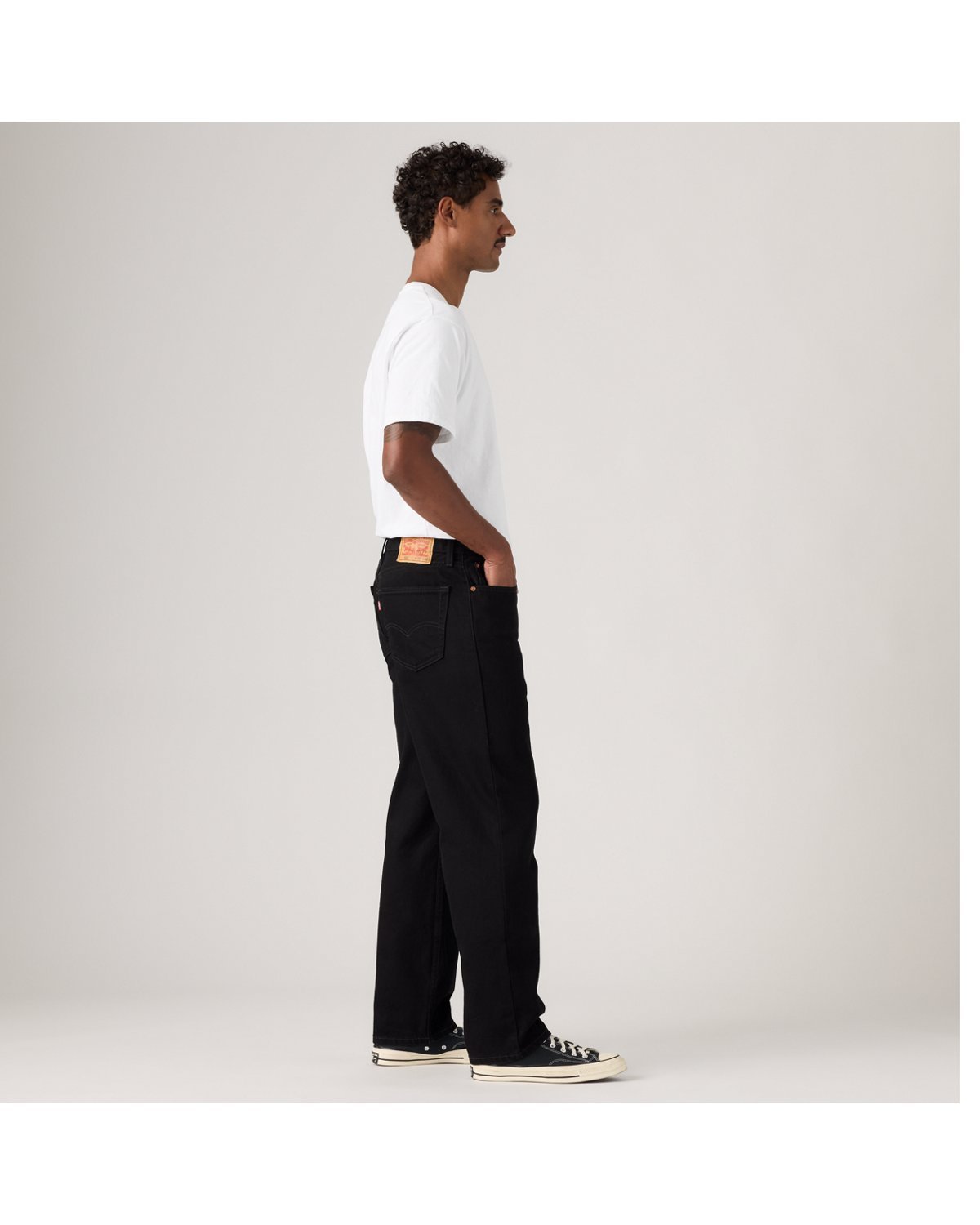 Levi's 550 Relaxed Men's Jeans - Black - Black - Gambar 4