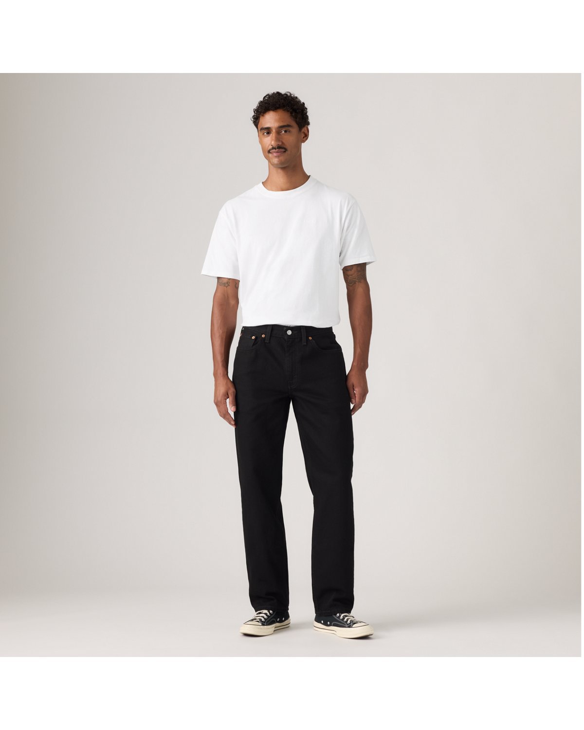 Levi's 550 Relaxed Men's Jeans - Black - Black - Gambar 5