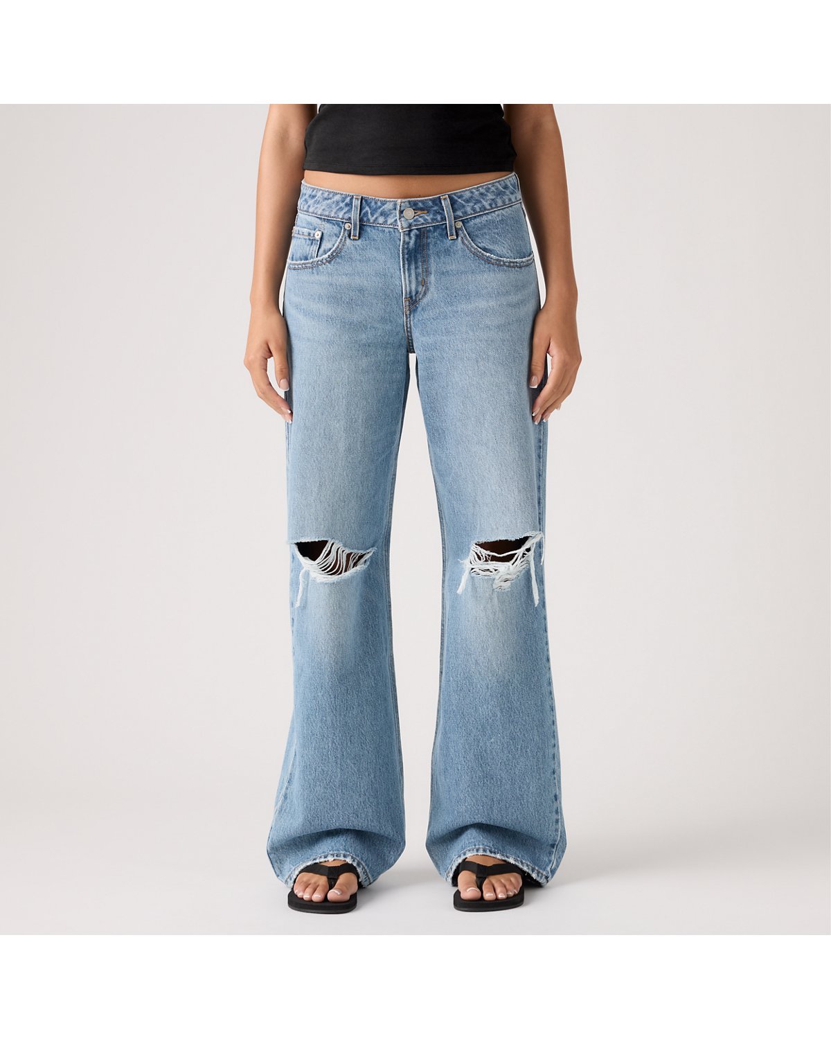 Levi's Low Loose Women's Jeans - Shakey Ground - Medium Wash - Gambar 2