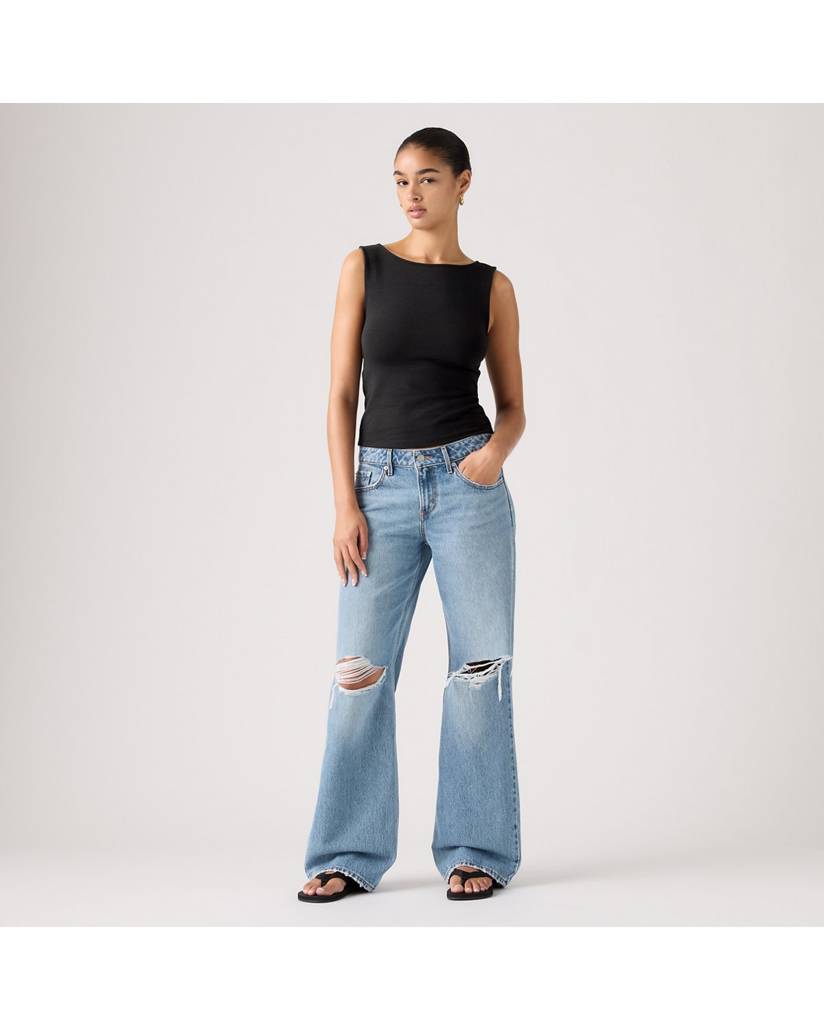 Levi's Low Loose Women's Jeans - Shakey Ground - Medium Wash - Gambar 5