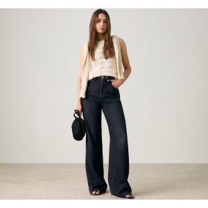 Levi's Ribcage Wide-Leg Women's Jeans - None Your Business - Black
