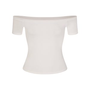 SKIMS Cotton Jersey Off the Shoulder Top