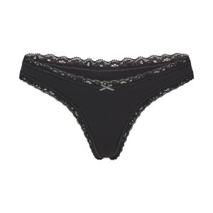 SKIMS Lightweight Cotton Lace Thong